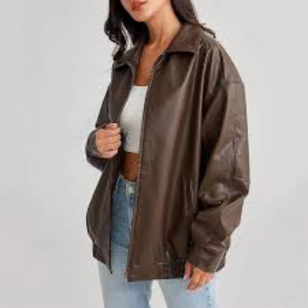 Women's Brown Leather Jacket
